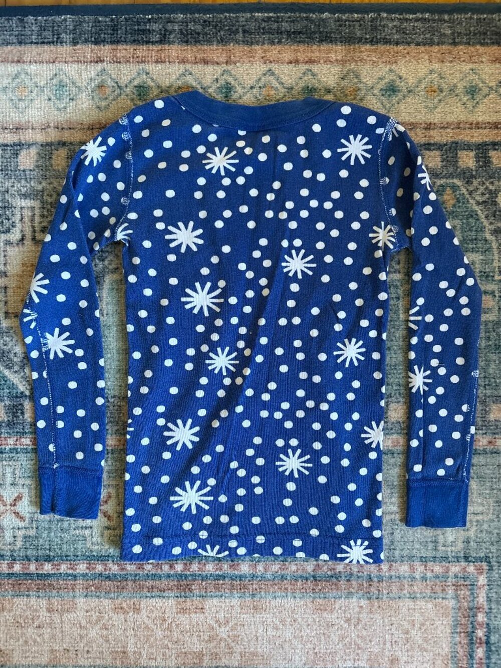 Hanna Andersson Blue Snowflake Pajamas Size 5 110 Organic Cotton